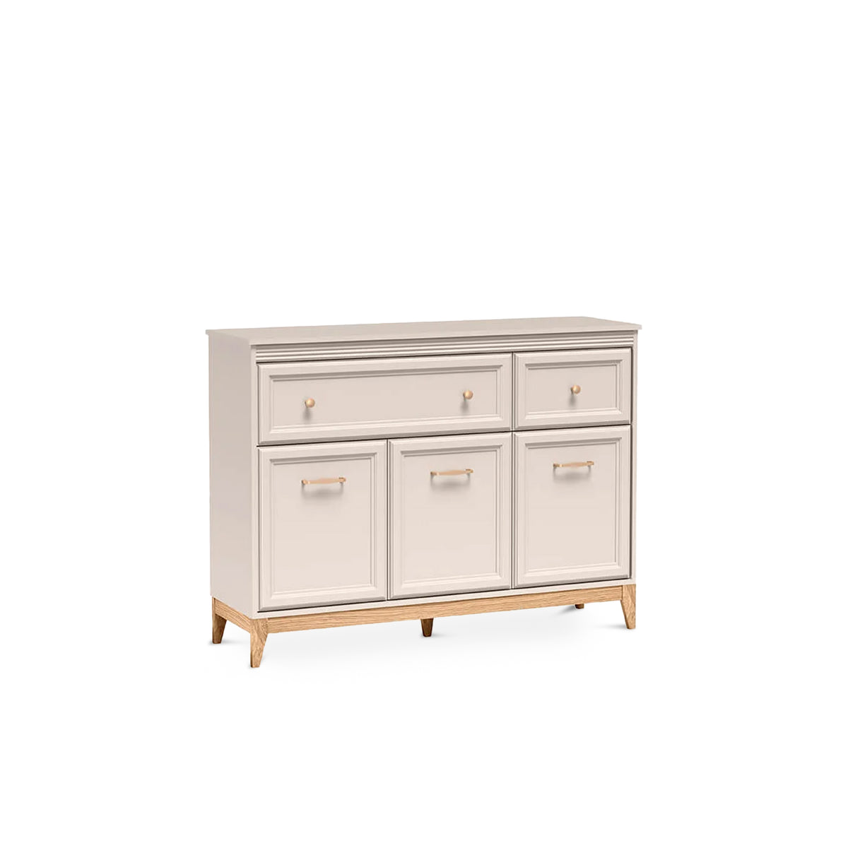 Serena Sideboard 136x100 with Drawers and Cabinets, Modern Classic Style – angled view | Pillovely