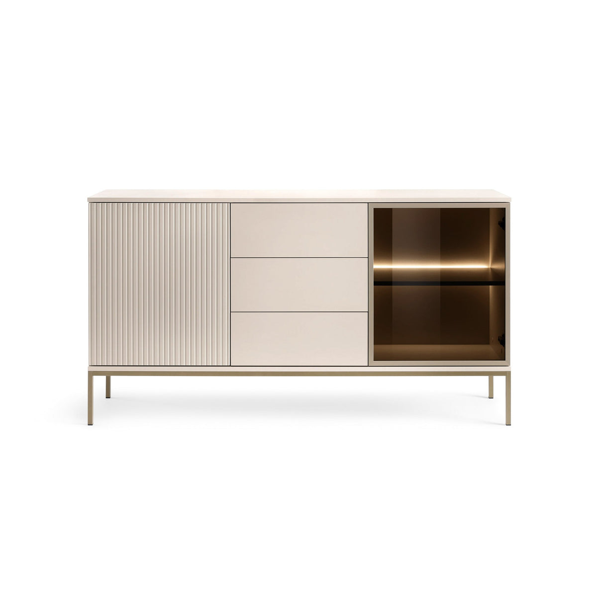 Lampy Sideboard with Drawers and Doors 154x83, Loft Style – front view
