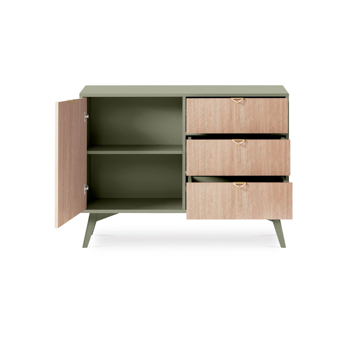 Mandala Sideboard 106x80 with Drawers and Cabinet, Japandi Style – photo 15