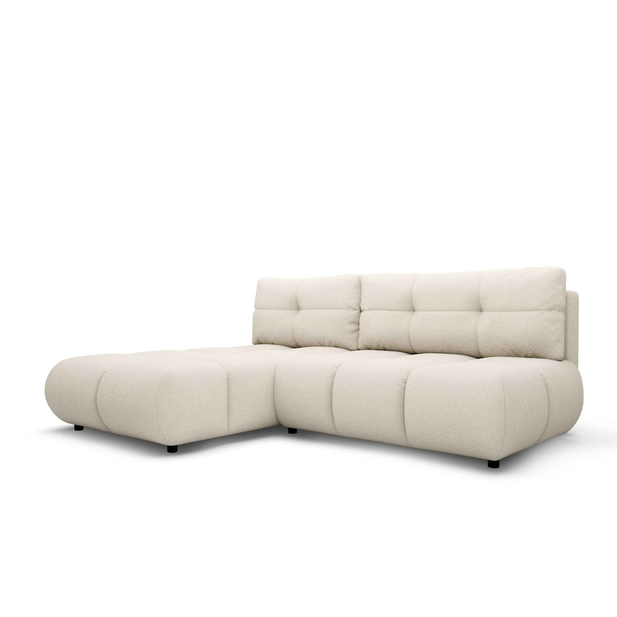 Milorya Corner Sofa Bed DL 230 cm, Modern Style – angled view