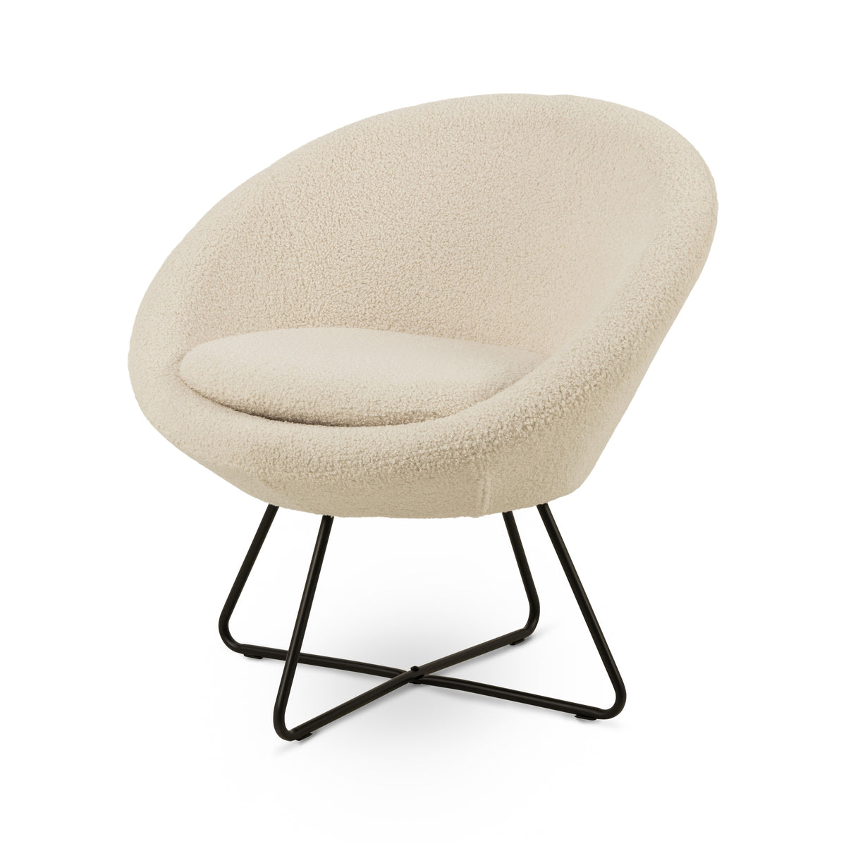 Otulo Armchair with Contoured Backrest, Modern Style – Light Beige