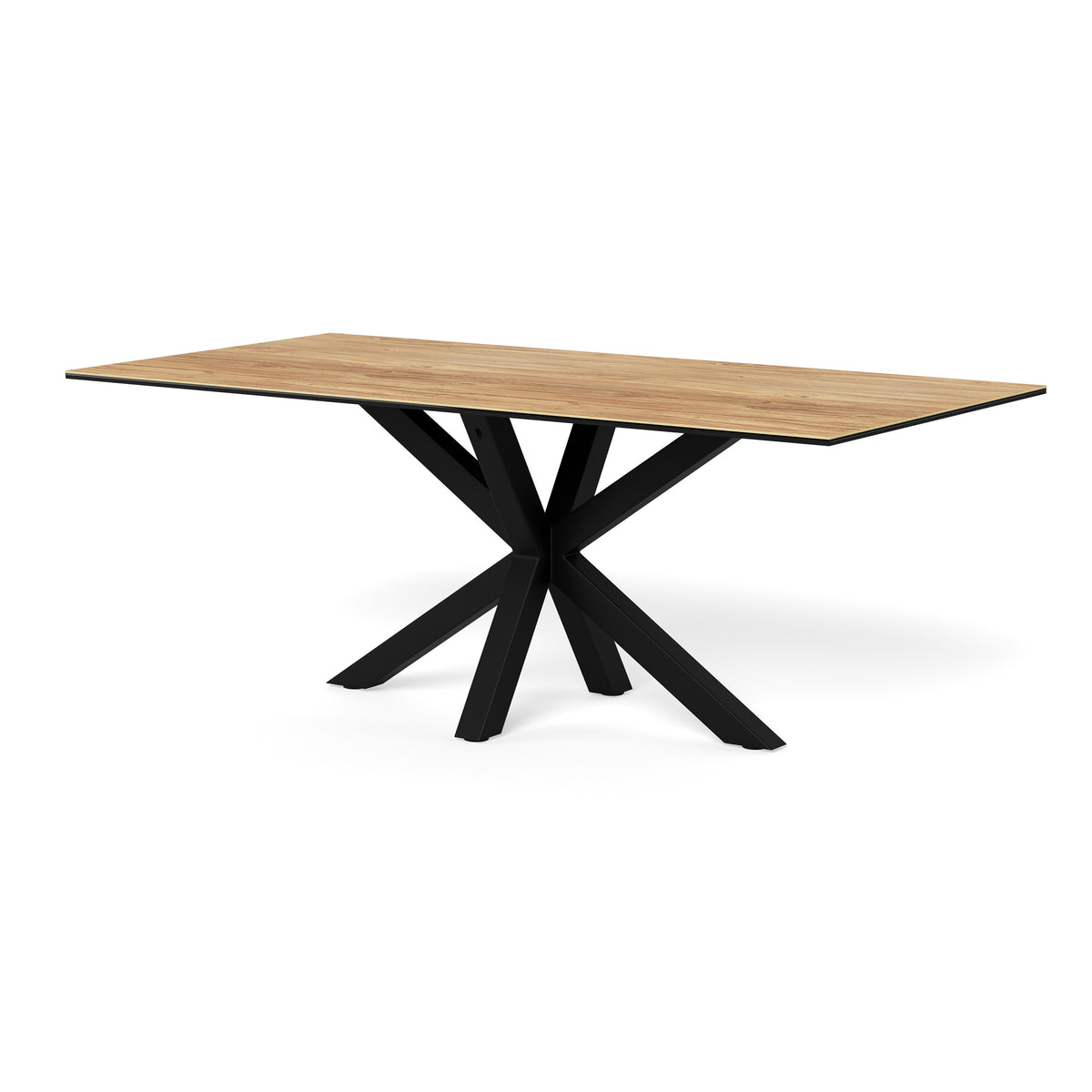 Oryss Classic Dining Table, Industrial Style – Black, 200x76