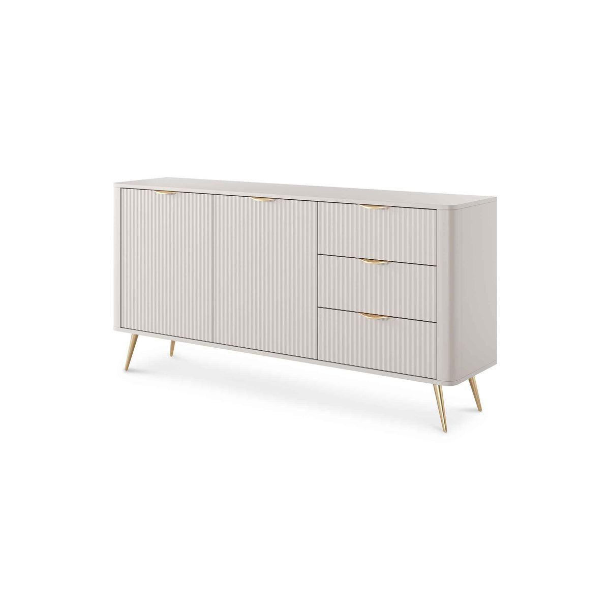 Laanti Sideboard with Drawers and Doors 163x81, Elegant Style – Beige