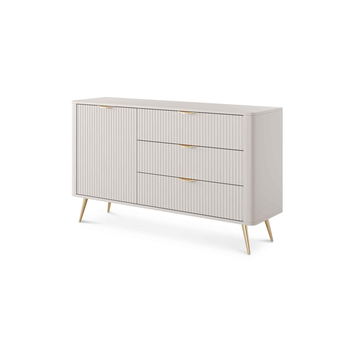 Laanti Sideboard with Drawers and Doors 138x81, Elegant Style – Beige