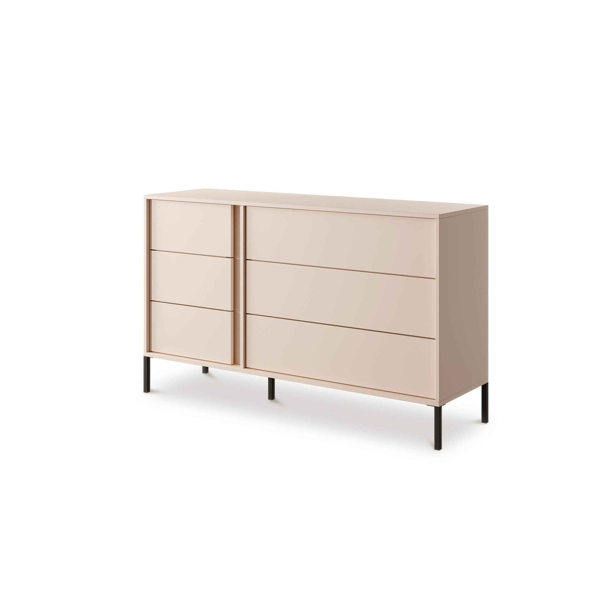 Dust Chest of Drawers 137x81 with 6 Drawers, Minimalist Style – NO