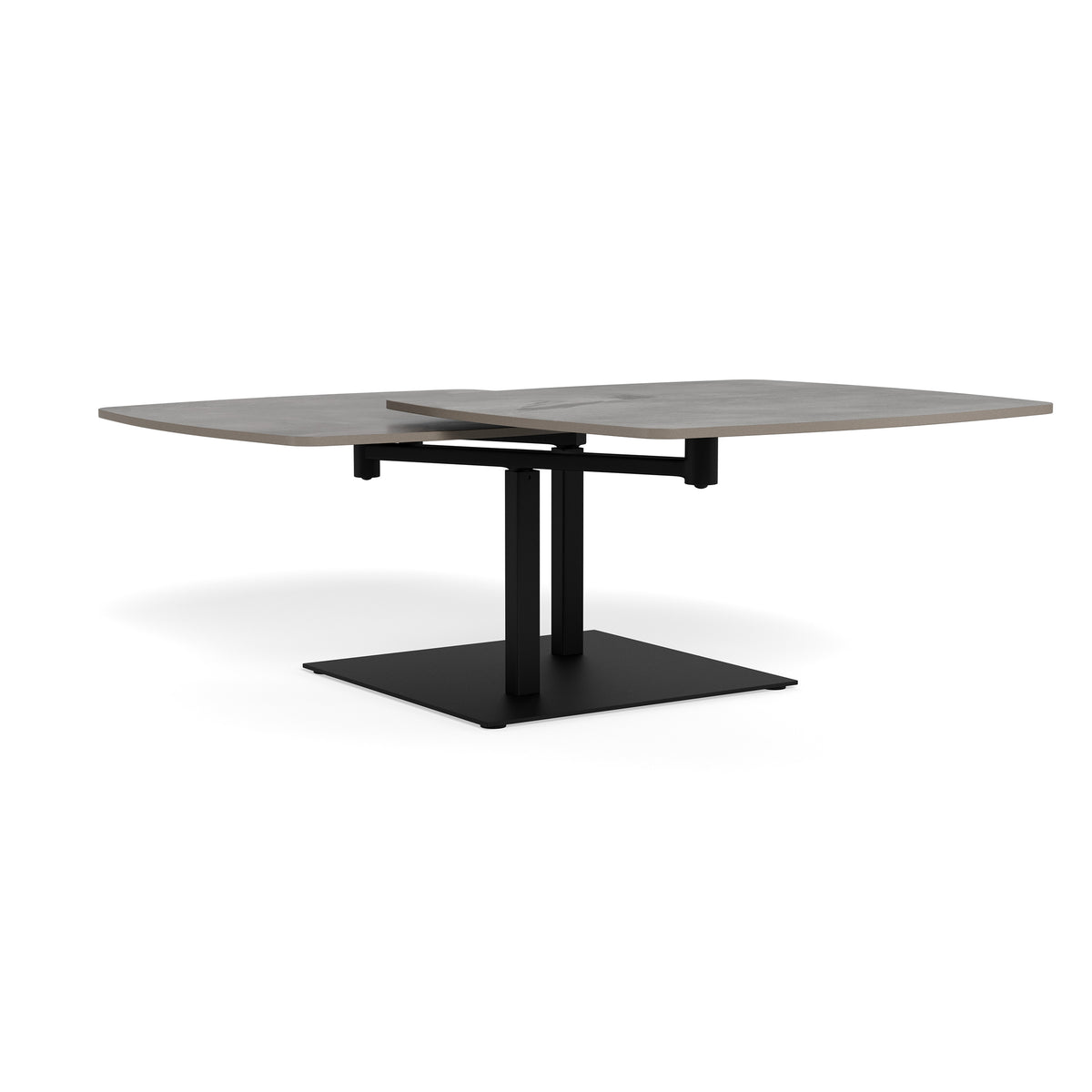 Dualis Coffee Table with Rotating Top 128x40 cm, Loft Style – angled view | Pillovely