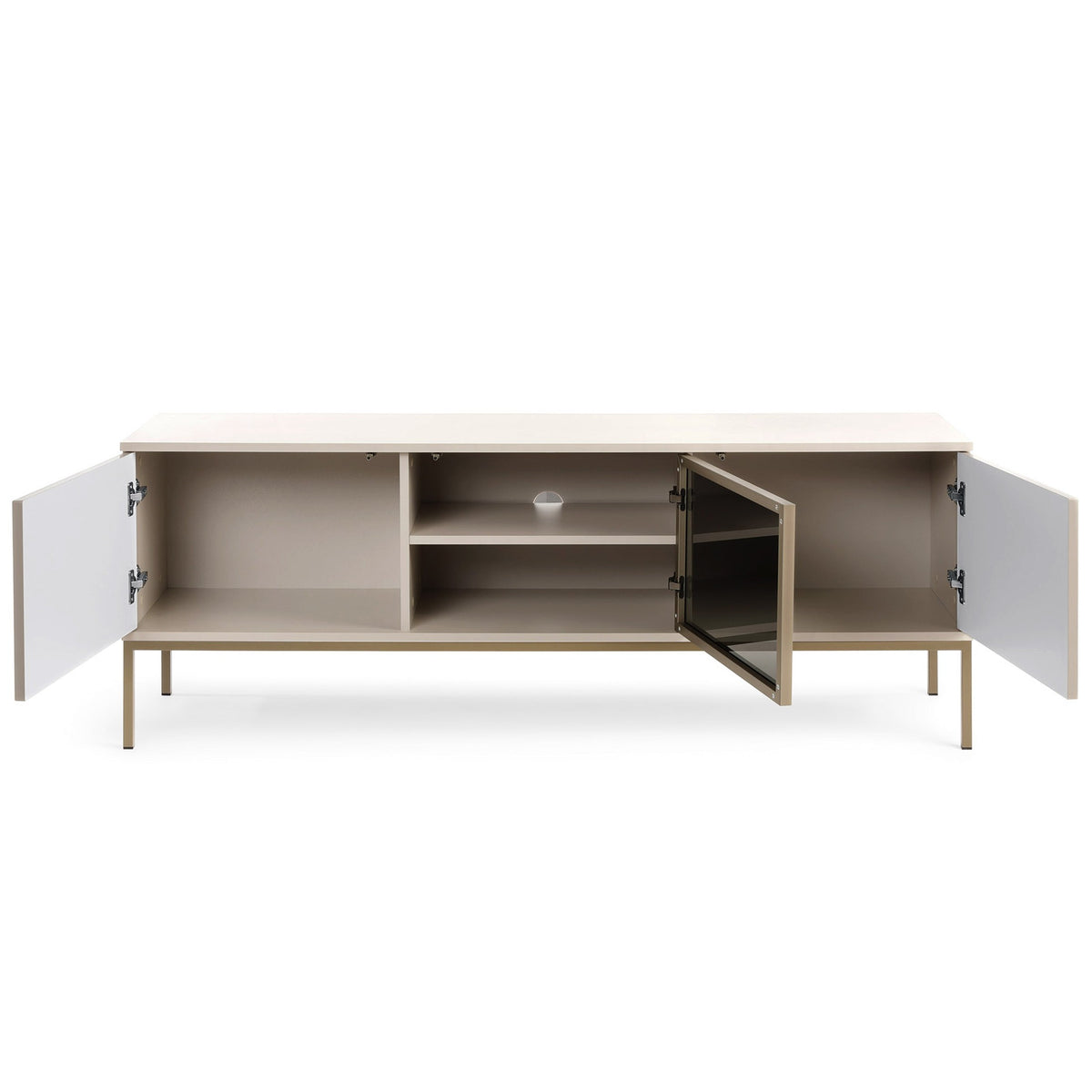 Lampy TV Unit 154x56, Modern Style – with doors open