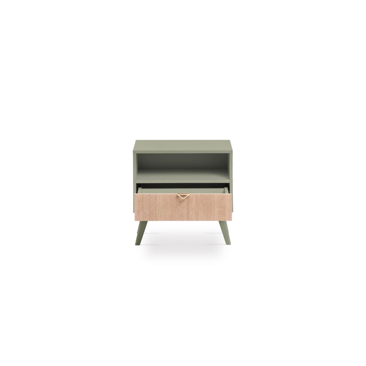 Mandala Bedside Table with Drawer and Open Shelf 54x54 cm, Boho Style – photo 17