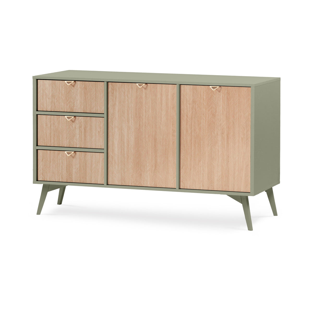 Mandala Sideboard 158x80 with Drawers and Cabinets, Japandi Style – Eucalyptus