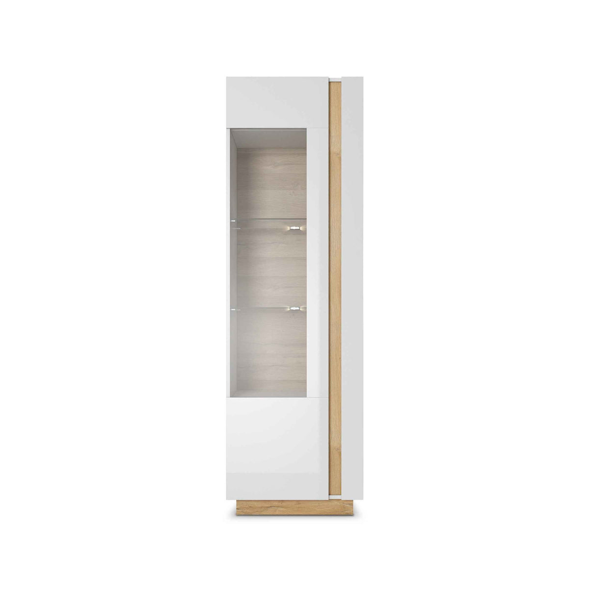 Armelia Glass Display Cabinet 60x194 cm, Modern Style – front view