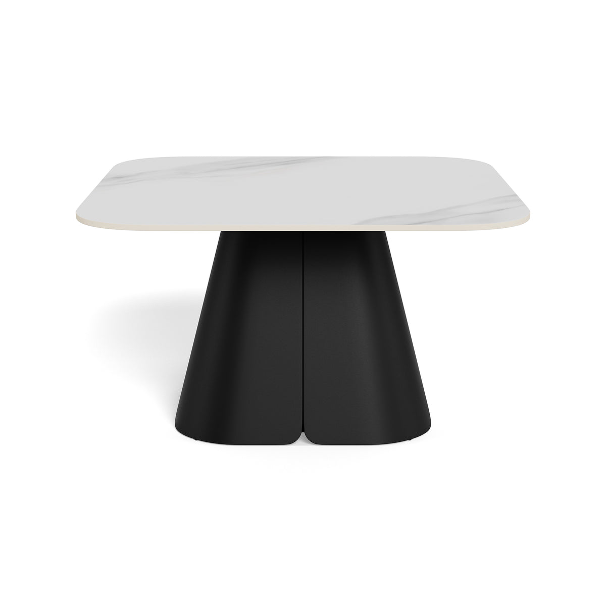 Bienn Coffee Table with Central Base 80x45 cm, Modern Style – front view
