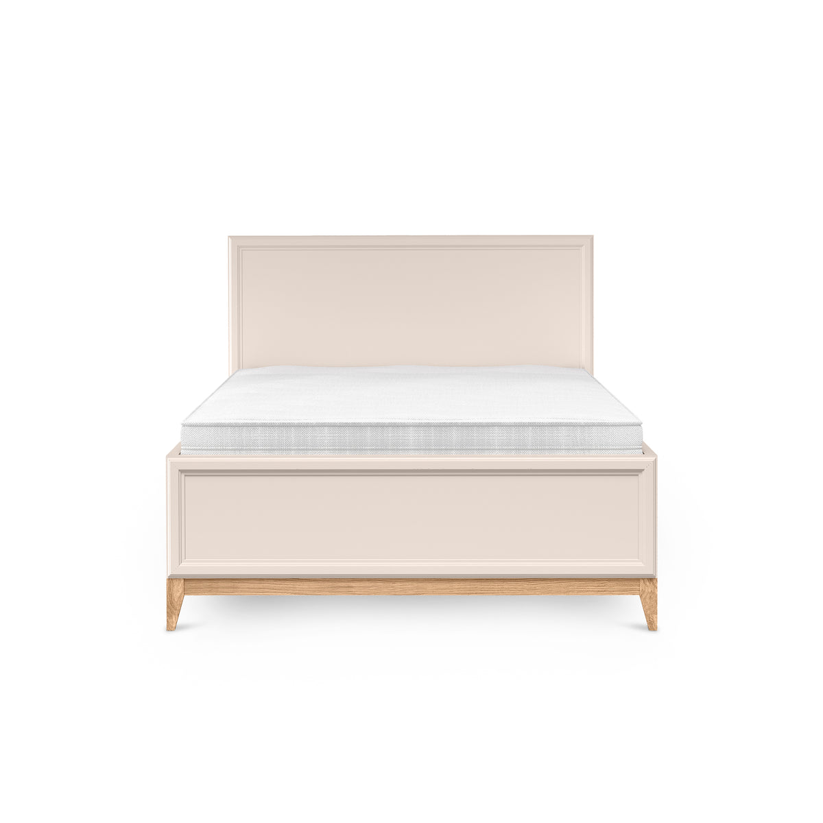 Serena Ottoman Bed with Storage and Decorative Headboard, Modern Classic Style – front view