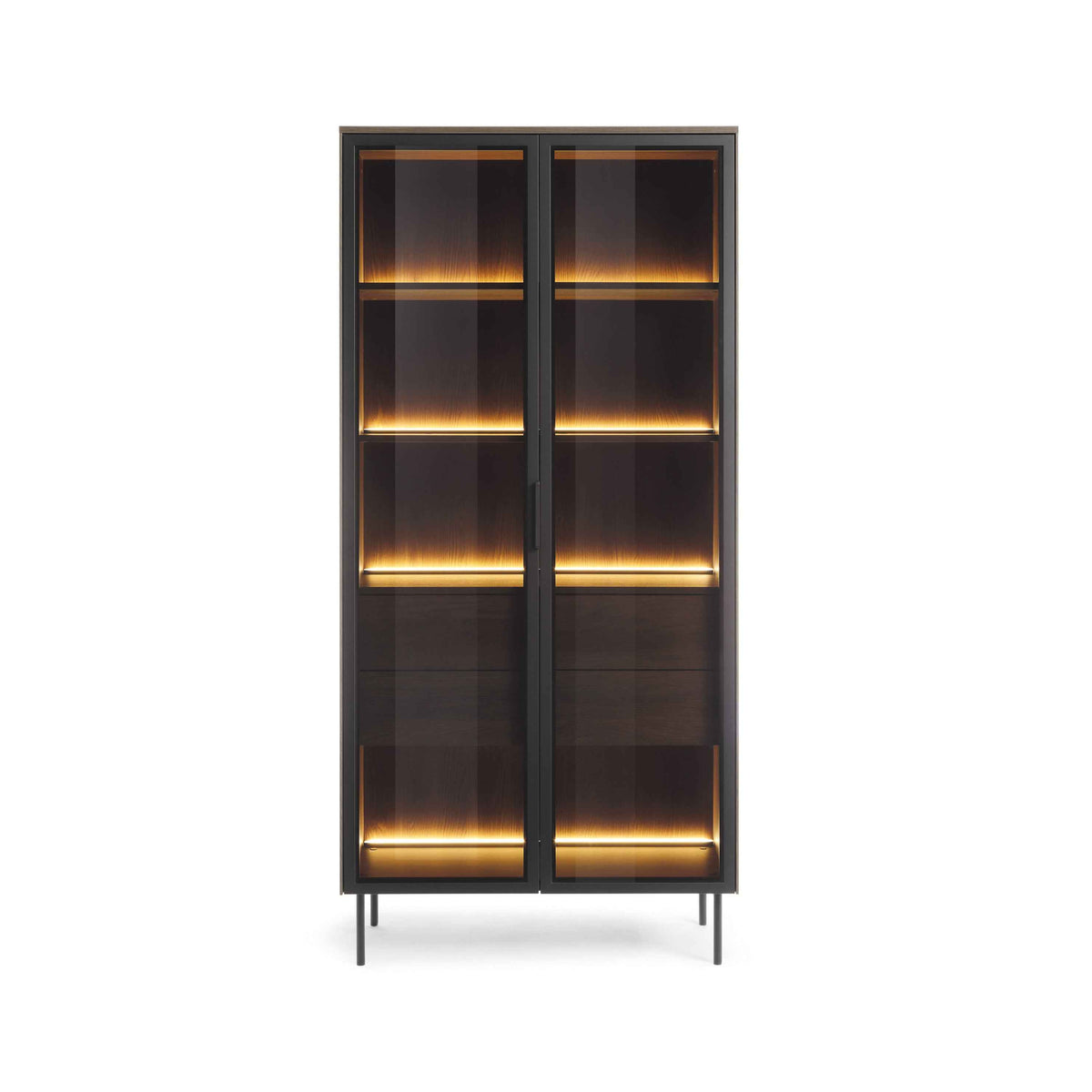 Lummer Glass Display Cabinet 91x195 cm, Modern Style – front view