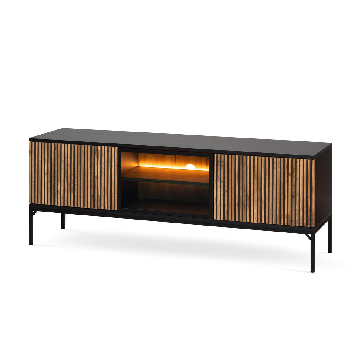 Lampy TV Unit 154x56, Modern Style – Black