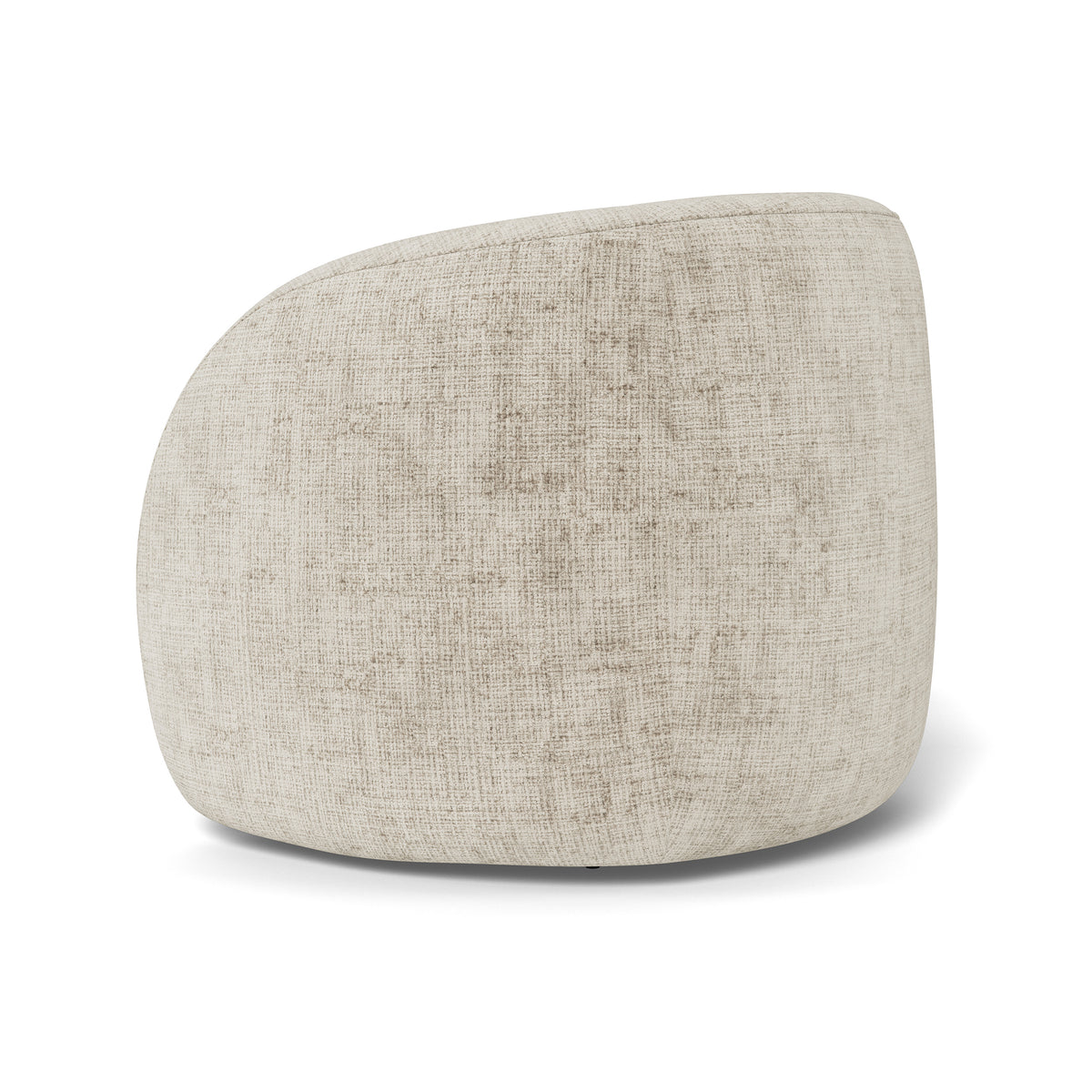 Setum Swivel Armchair with Soft Seat, Modern Style – side view