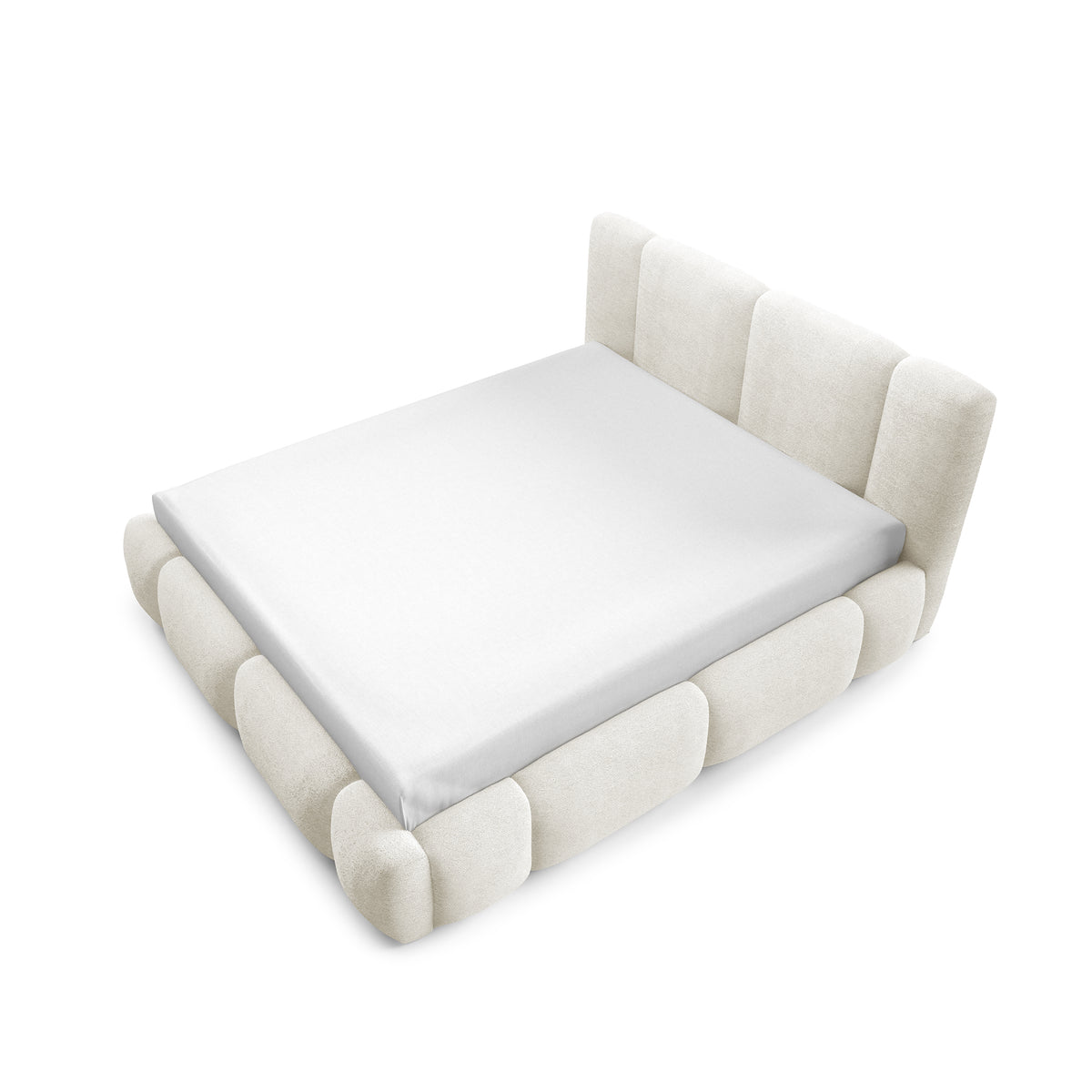 Neria Upholstered Ottoman Bed with Storage, Various Sizes in Japandi Style – photo 4