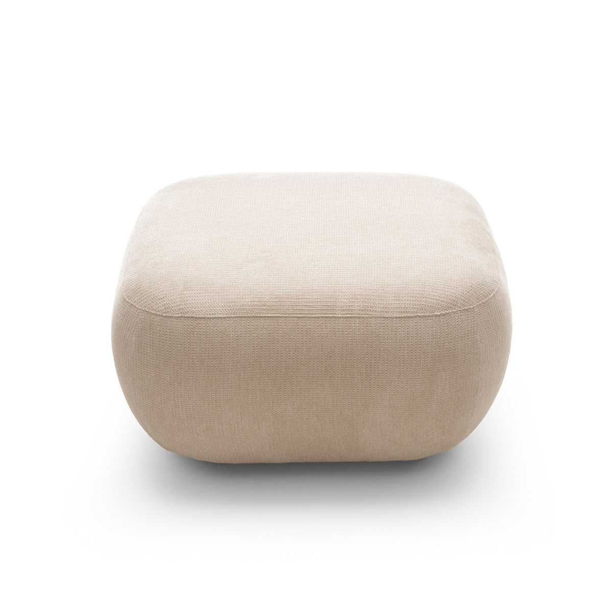 Olemo Relaxation Pouffe 75x39 cm made of PUR Foam, Japandi Style, Aragon Fabric – front view