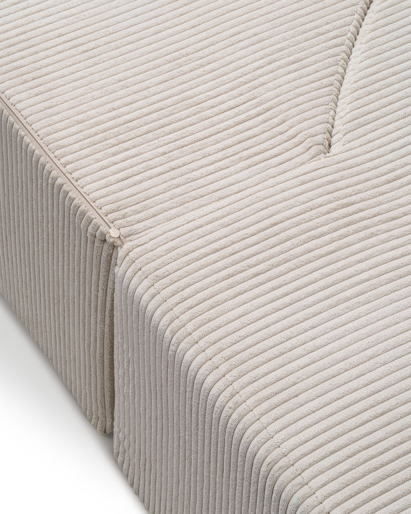 Lunaria Modular Foam Sofa Bed 200 cm, Japandi Style – close-up of details and texture