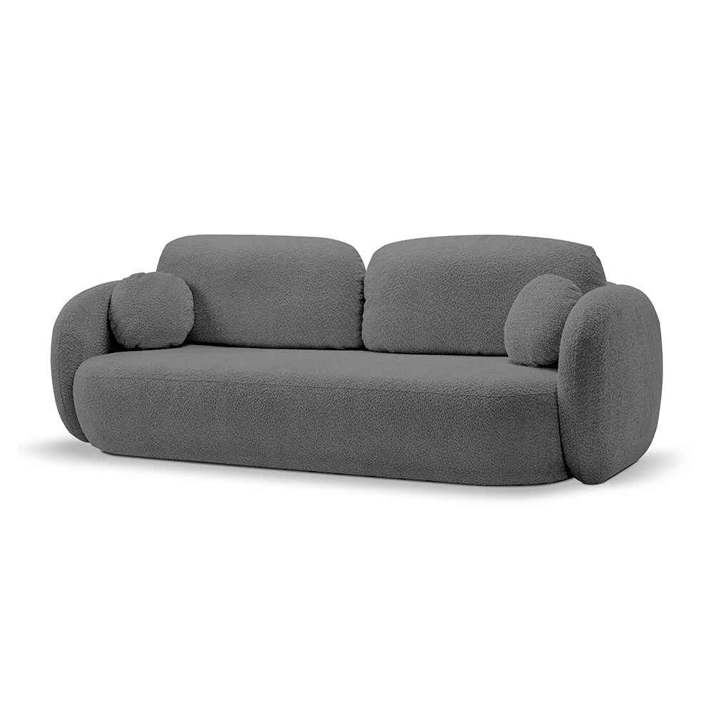 Olemo Sofa Bed 142x200, Modern Style, Abriamo Fabric – Noble Coal (ABRIAMO 08)