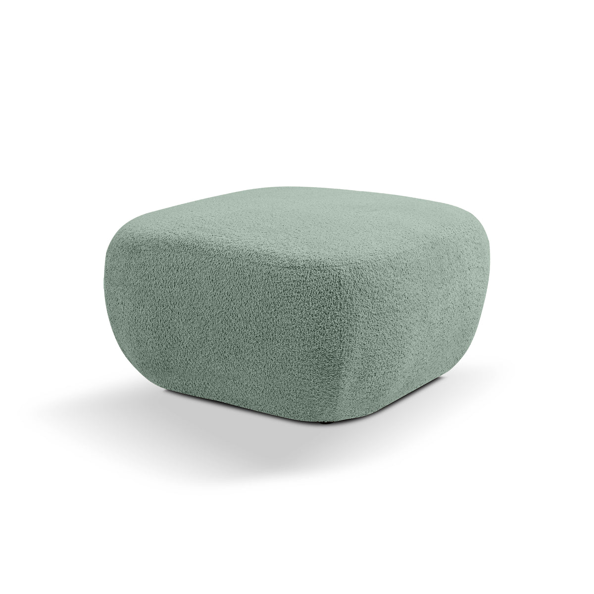 Olemo Pouffe in Organic Modern Style 75×39 cm, Abriamo Fabric – Rocky Shore (ABRIAMO 10)