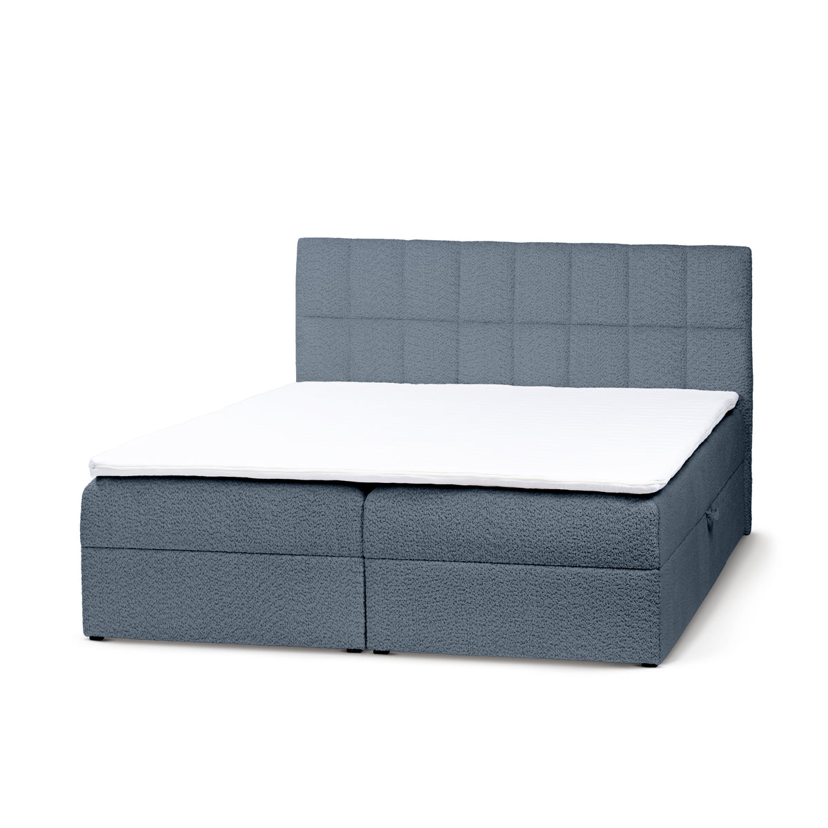 Bazy Continental Divan Bed with Storage, Glamour Style – Blue Basalt (ABRIAMO 13), 200
