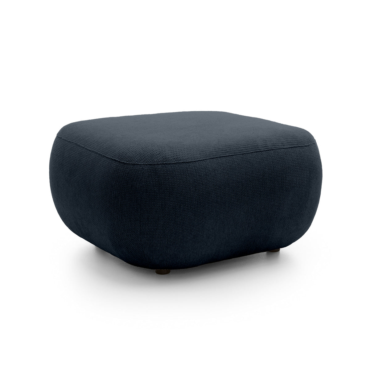 Olemo Relaxation Pouffe 75x39 cm made of PUR Foam, Japandi Style, Aragon Fabric – Night Azure (ARAGON 79)