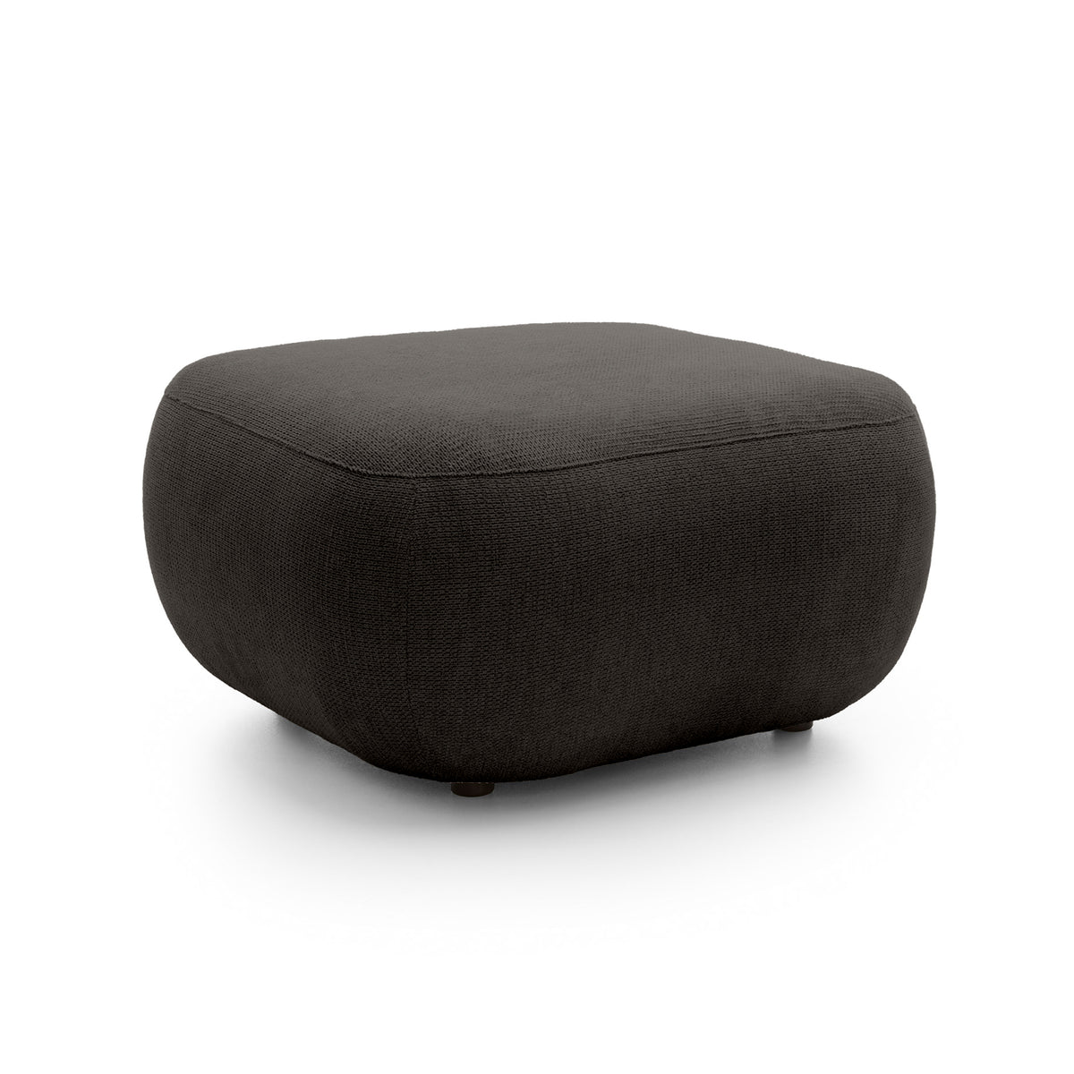 Olemo Relaxation Pouffe 75x39 cm made of PUR Foam, Japandi Style, Aragon Fabric – Basalt Brown (ARAGON 97)