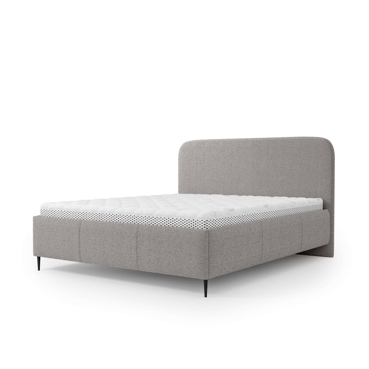 Edi Upholstered Ottoman Bed with Storage, Modern Style – Ash Mirror (PERFECT HARMONY 80), 180x200