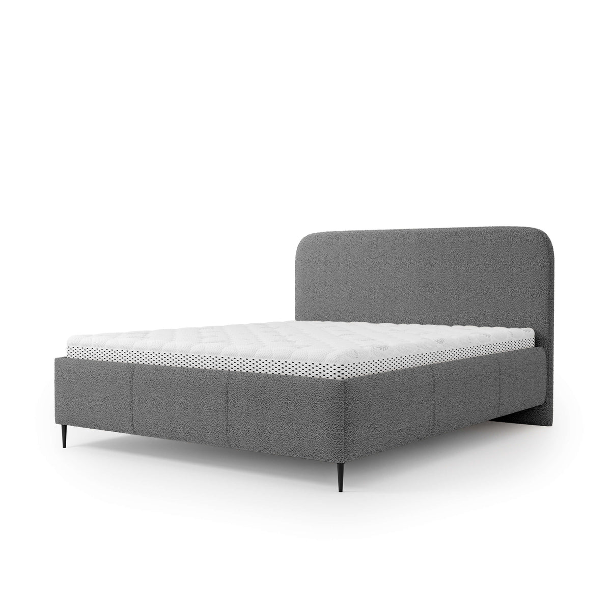 Edi Upholstered Ottoman Bed with Storage, Modern Style – Dark Ash (PERFECT HARMONY 82), 160x200