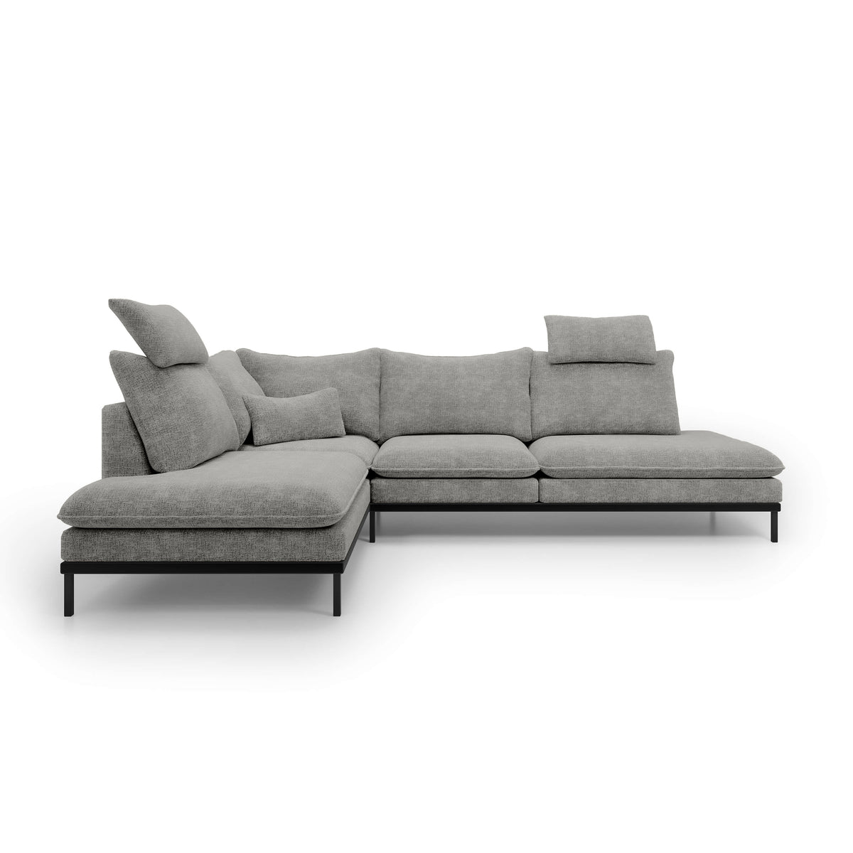 Leafy 4 Seater Premium Corner Sofa 293×198 cm, Elegant Style – front view, right-hand version