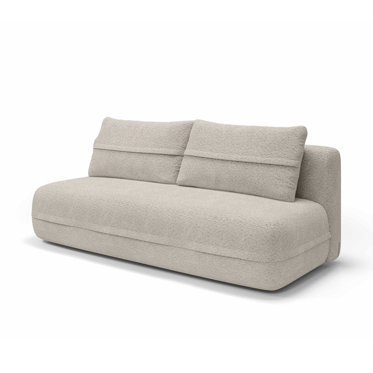 Lento 2 Seater Sofa Bed 206 cm, Minimalist Style – Cream Stone (CREMONA 14)