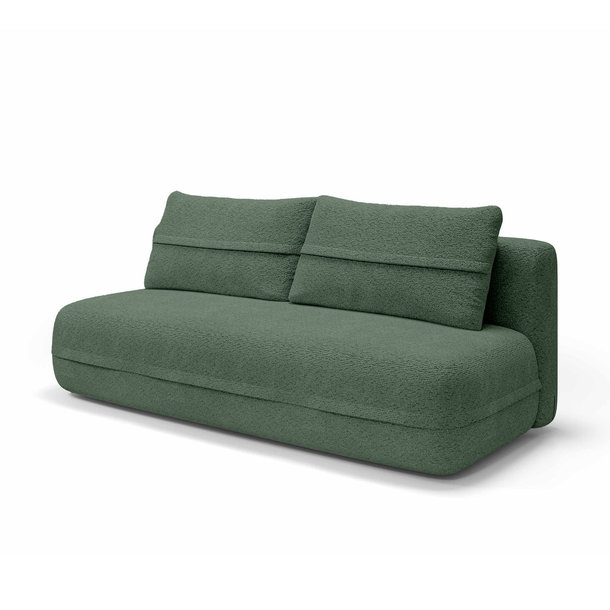 Lento 2 Seater Sofa Bed 206 cm, Minimalist Style – Forest Shadow (CREMONA 39)