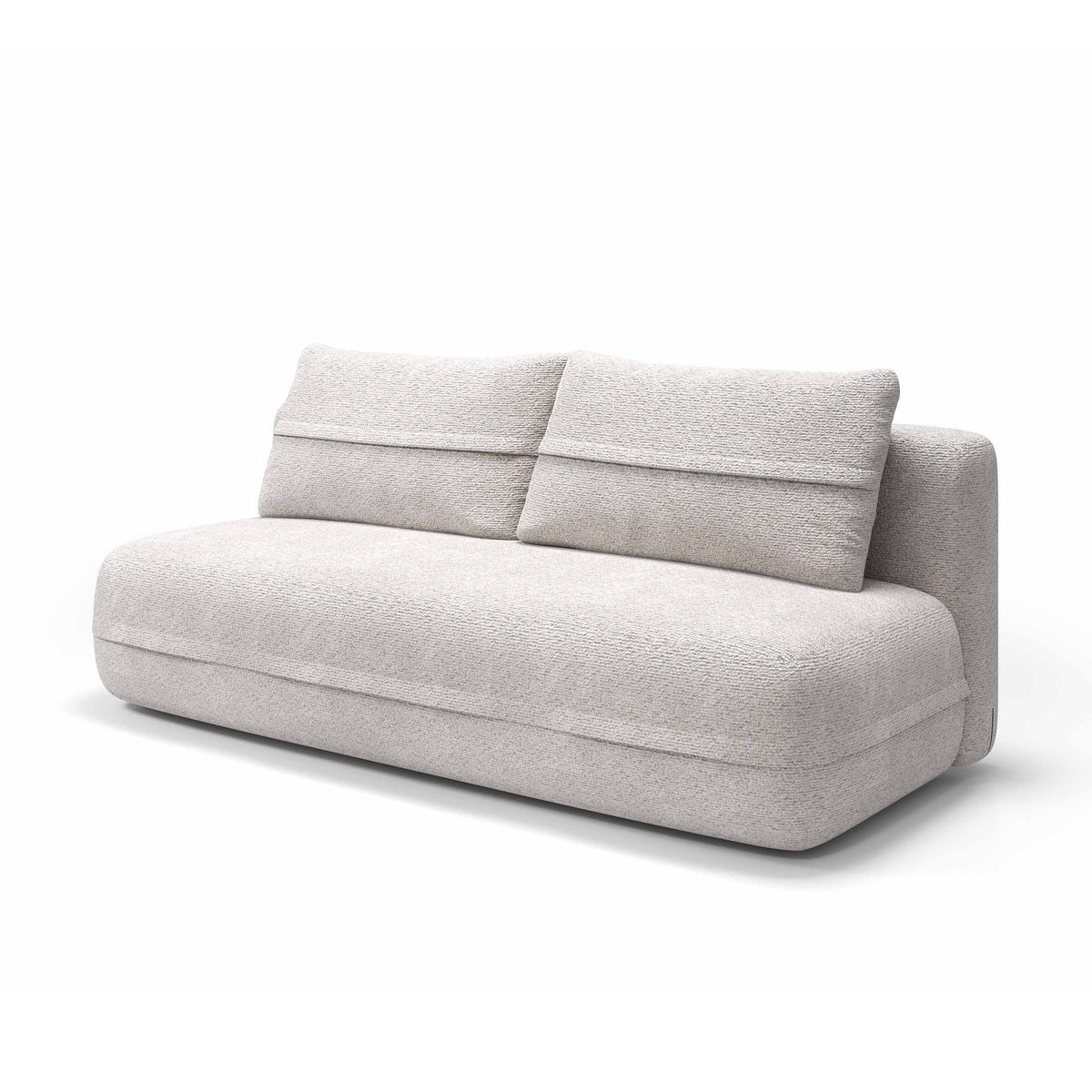 Lento 2 Seater Sofa Bed 206 cm, Minimalist Style – angled view | Pillovely