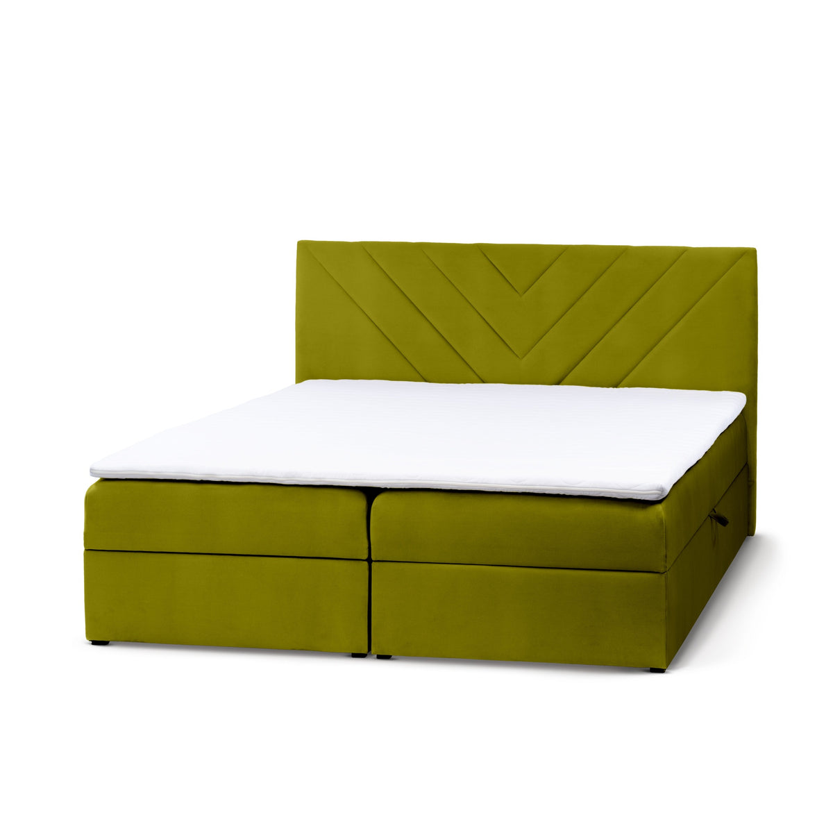 Lasy Continental Divan Bed with Topper, Modern Style – Olive Gold (CASABLANCA 2312), 200