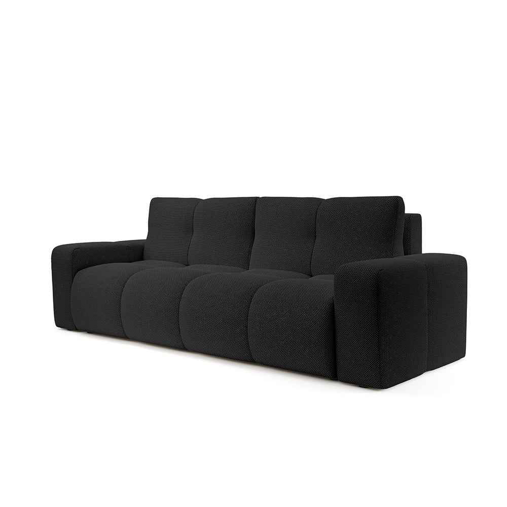 Soso 3 Seater Sofa Bed 149x200 with Storage, Modern Style – Basalt Shadow (CURIO 97)