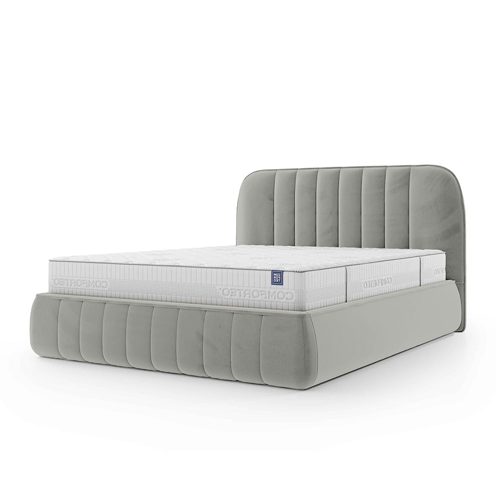 Carla Upholstered Ottoman Bed with Storage, Soft Minimalism Style – Eucalyptus Leaf (FRESH 14), 200