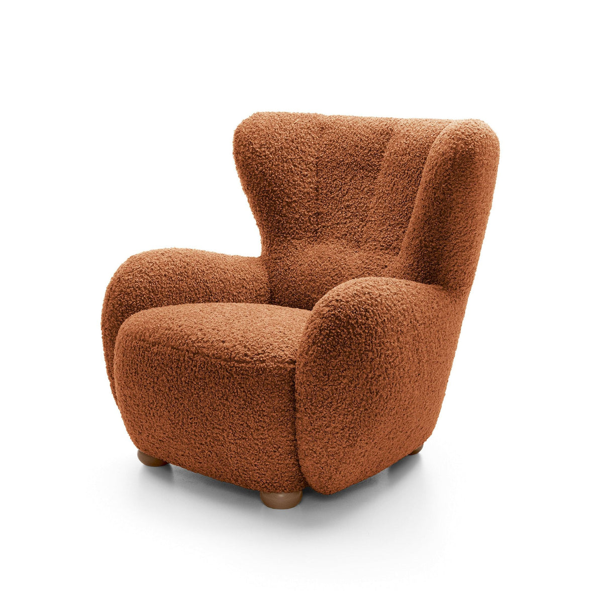 Tedi Armchair 88 cm, Scandinavian Style – Mahogany Matte (ROLF 10), Oak