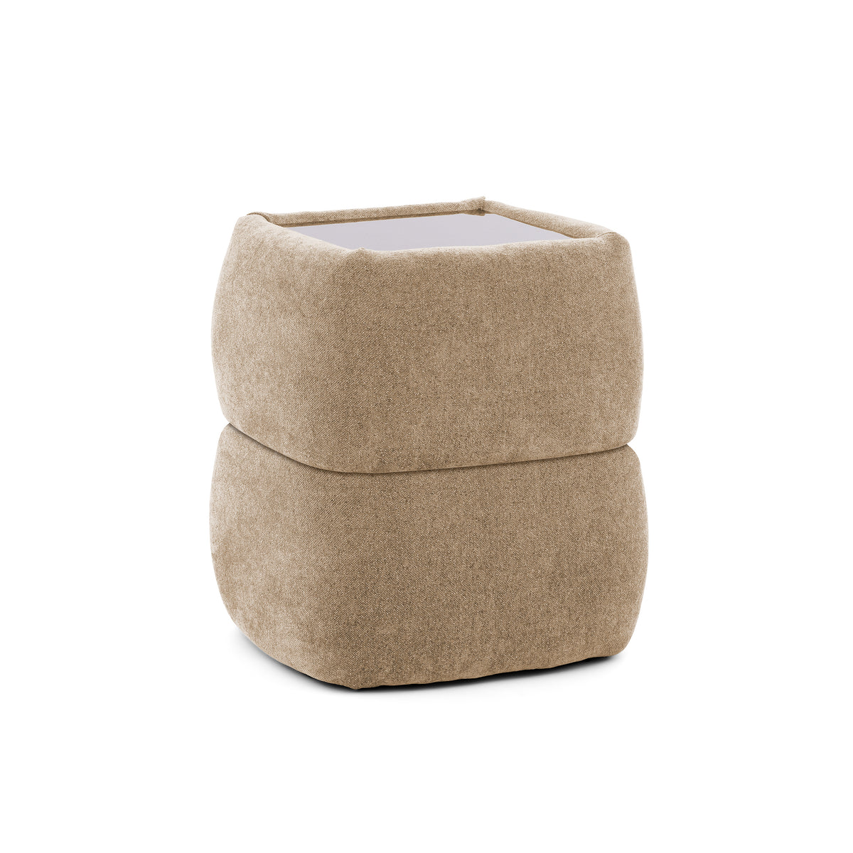 Puffra Bedside Table 47x53 Without Drawers, Minimalist Style – Beige Quartz (DOHA 04)