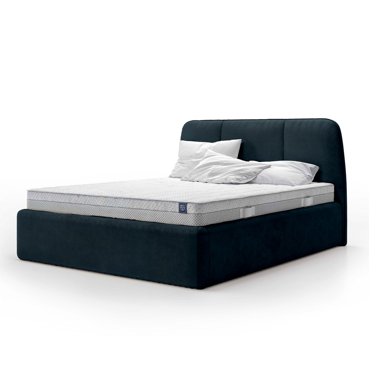 Elle Upholstered Ottoman Bed with Large Storage, Soft Minimalism Style – Night Granite (VOUGE 13), 200
