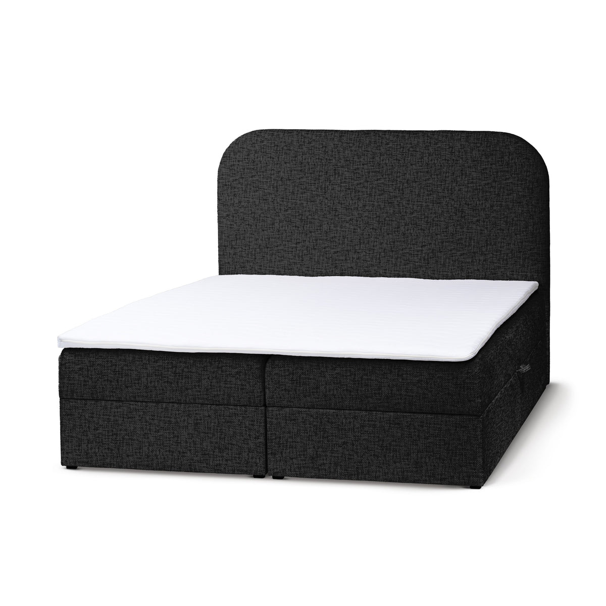 Gory Continental Divan Bed with Storage, Minimalist Style – Black Porphyria (IMO 60), 200