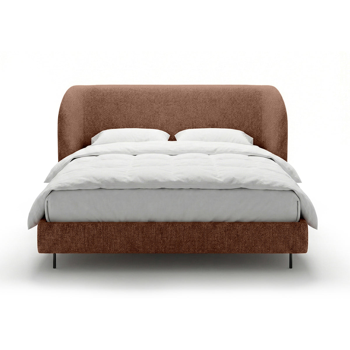 Dorida Upholstered Bed with a Smooth Headboard, Minimalist Style – photo 5