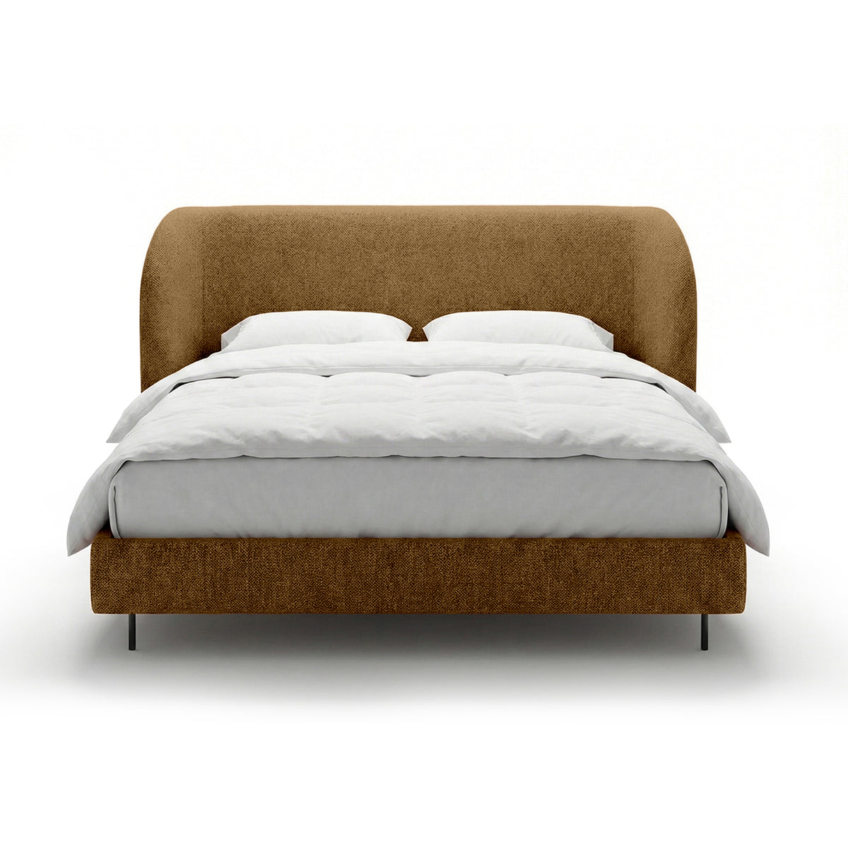 Dorida Upholstered Bed with a Smooth Headboard, Minimalist Style – photo 8