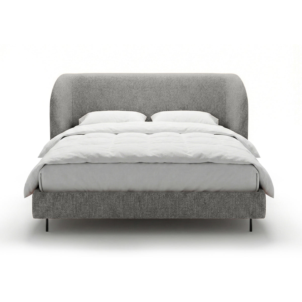 Dorida Upholstered Bed with a Smooth Headboard, Minimalist Style – photo 15