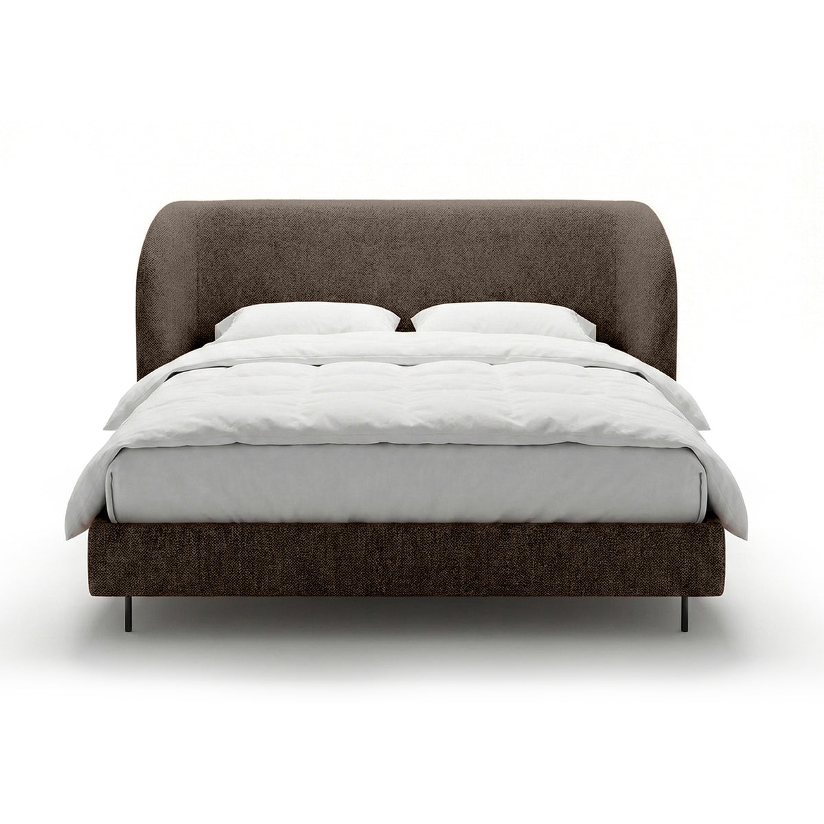Dorida Upholstered Bed with a Smooth Headboard, Minimalist Style – photo 21
