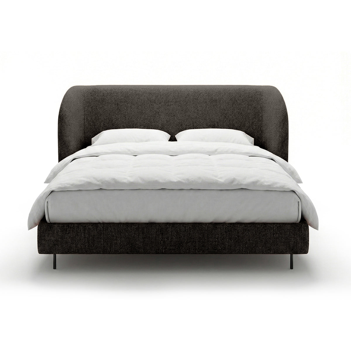 Dorida Upholstered Bed with a Smooth Headboard, Minimalist Style – photo 25