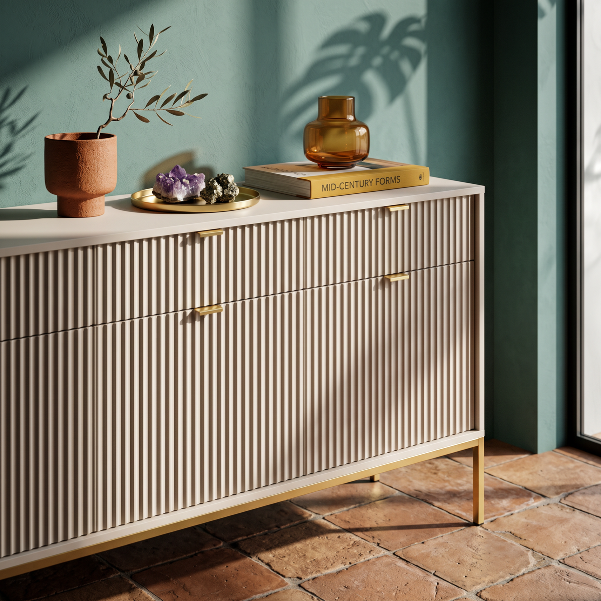 Roza Sideboard 154x83, Glamour Style – in a room setting