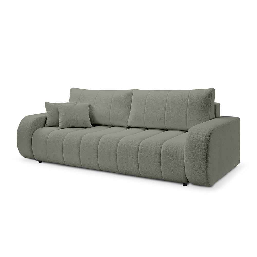 Baloa 3 Seater Sofa Bed 144x200, Scandinavian Style – Pearl Gray (LAMBI 12)