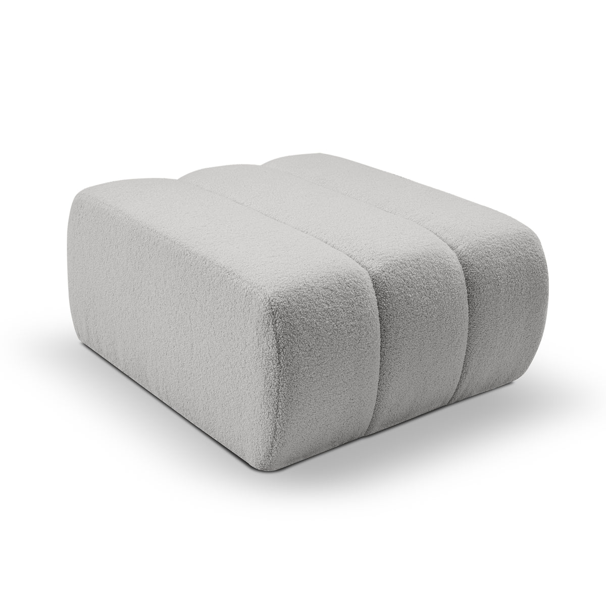 Baloa Relaxation Pouffe 82x41 cm, Organic Modern Style – Misty Stone (LAMBI 09)