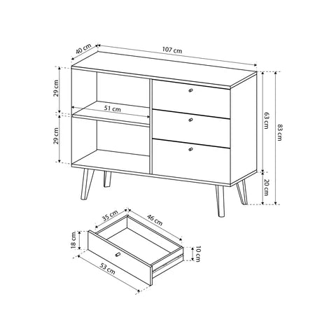 Commode Lato 107x83 de style scandinave – photo 5
