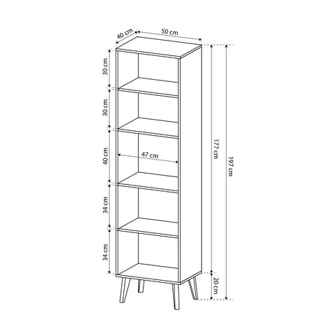 Lato Glass Display Cabinet 50x197 cm, Scandinavian Style – photo 5